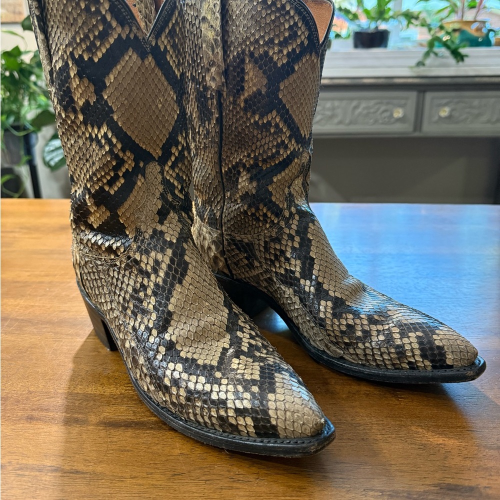 Lucchese Snakeskin Boots N7732, Size 9